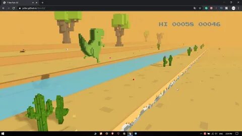 Dino chrome играть
