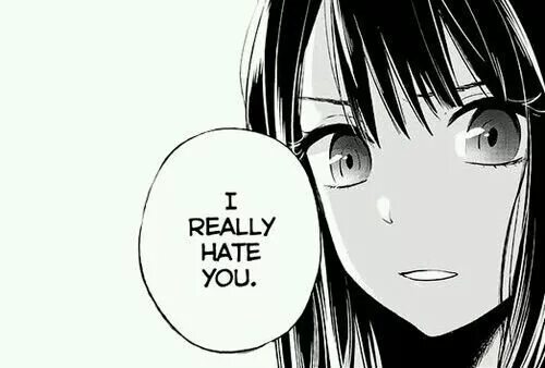 I hate when girls. Манга i hate you.