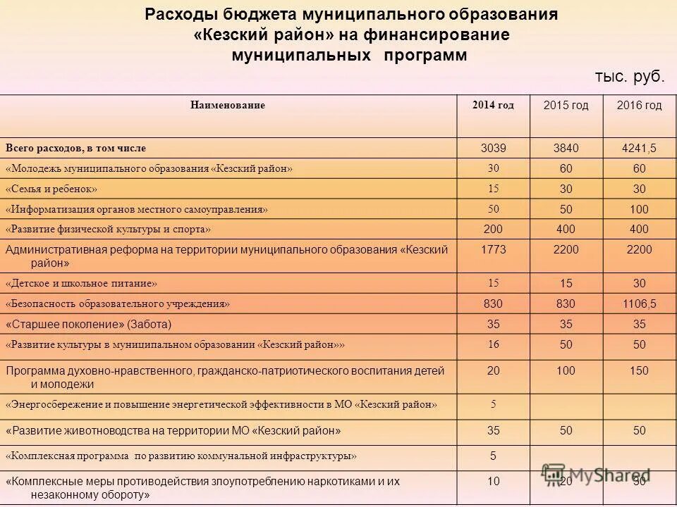 муниципальная программа комплексные меры