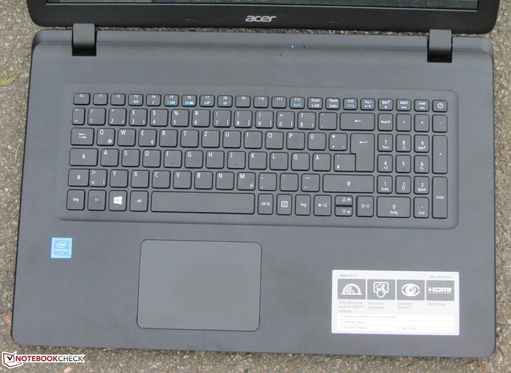 Acer aspire es 17. Acer aspire es 17