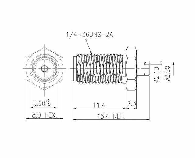 байонетный высокочастотный разъем. 1 4 36 uns. разъем sma-c316f. 1 /4-36 uns 2b резьба. 1/4-36uns-2a в мм.