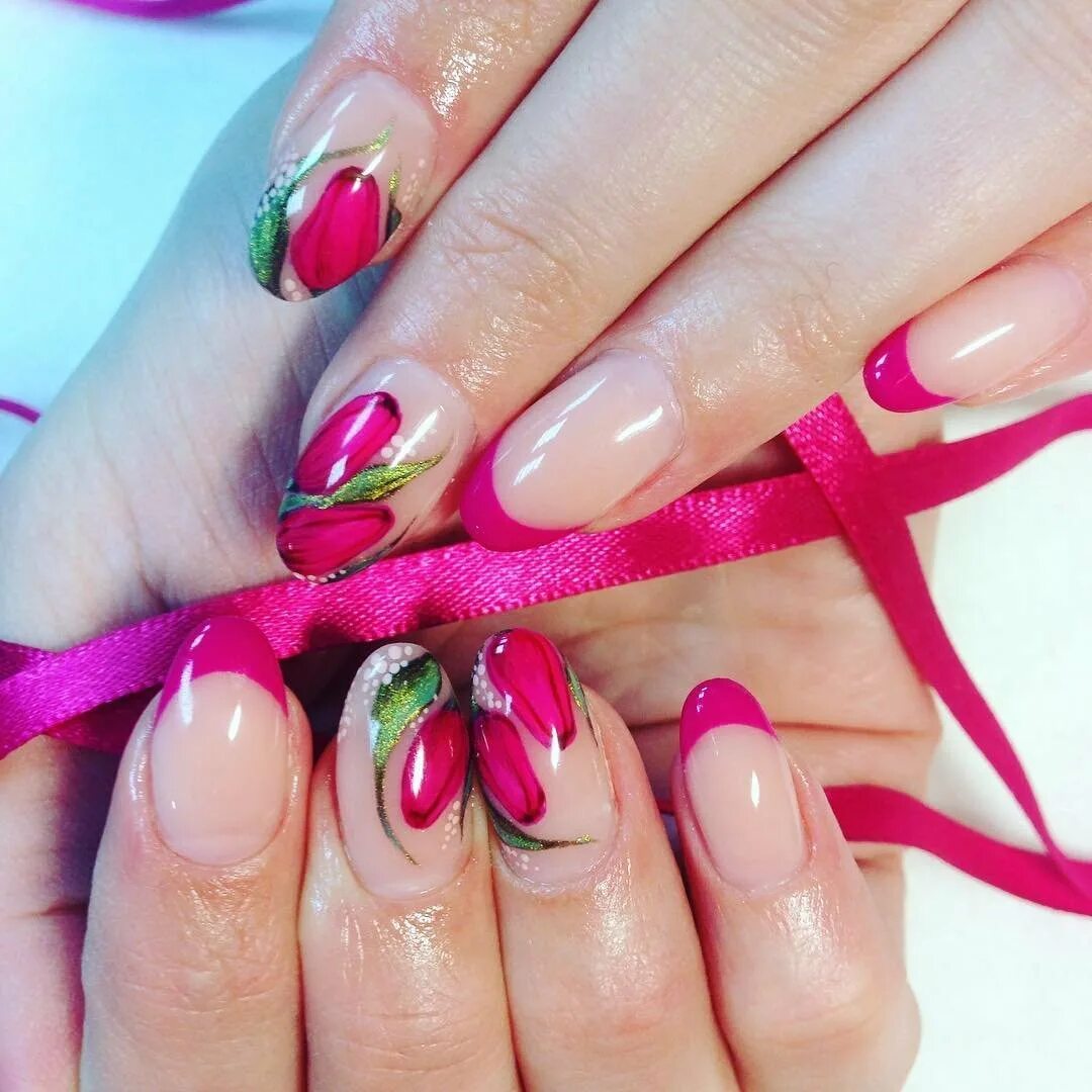 Весенние ногти. Ногти на 8. Летние ногти. Цветы на ногтях. Цветочный маникюр.