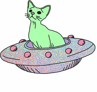 Green alien cat