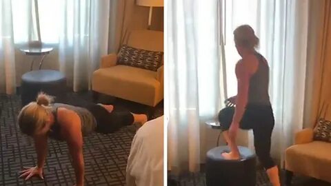 Congresswoman Marjorie Taylor Greene Does CrossFit in Hotel Room.