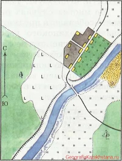 Карта 1 3000. План местности 5 класс география. Географический план местности 5 класс география. План местности чертеж. Изображение плана местности.