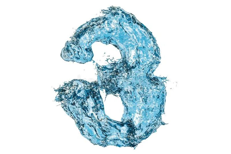 Water число. Цифра 3 вода. номер water. число два вода.