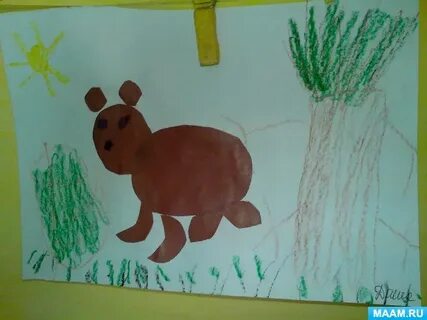 Рисование дикие животные весной
