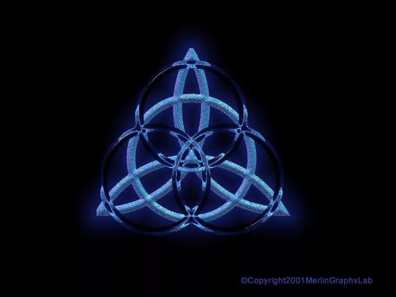 Сила трех тел. Сила трех знак. Трикветр синий. Знак магия Зачарованные. Триединства в магии.