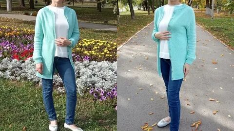 Кардиган спицами реглан видео