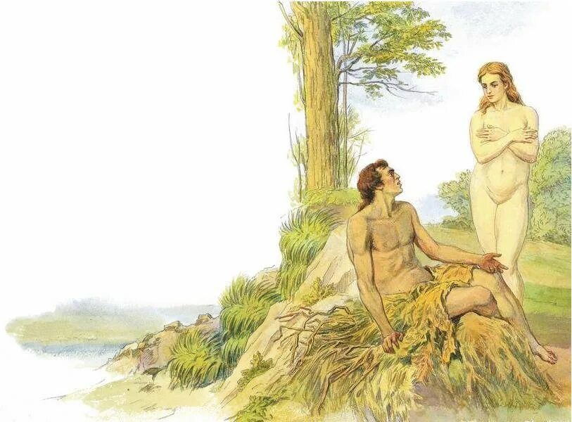 Порно Рисунки Адама И Евы