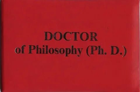 Doctor of philosophy degree