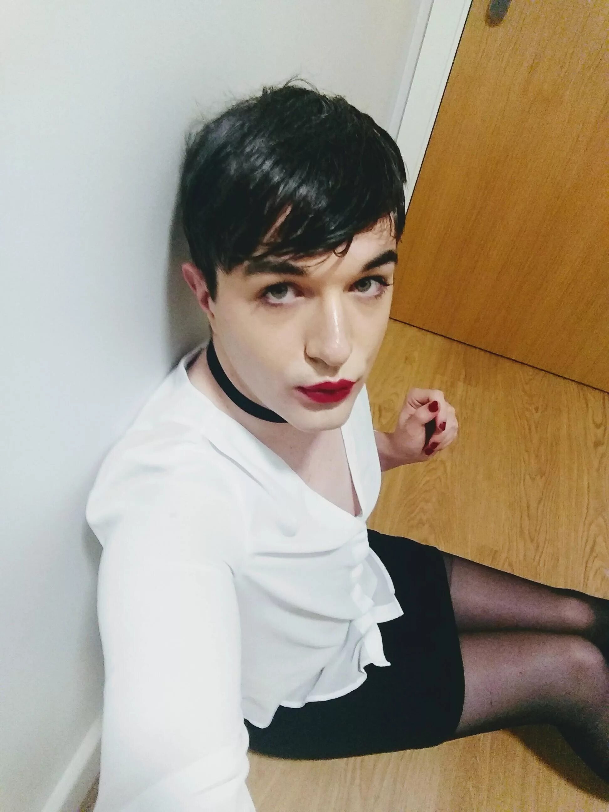 Ричи фембой. Crossdressing boy