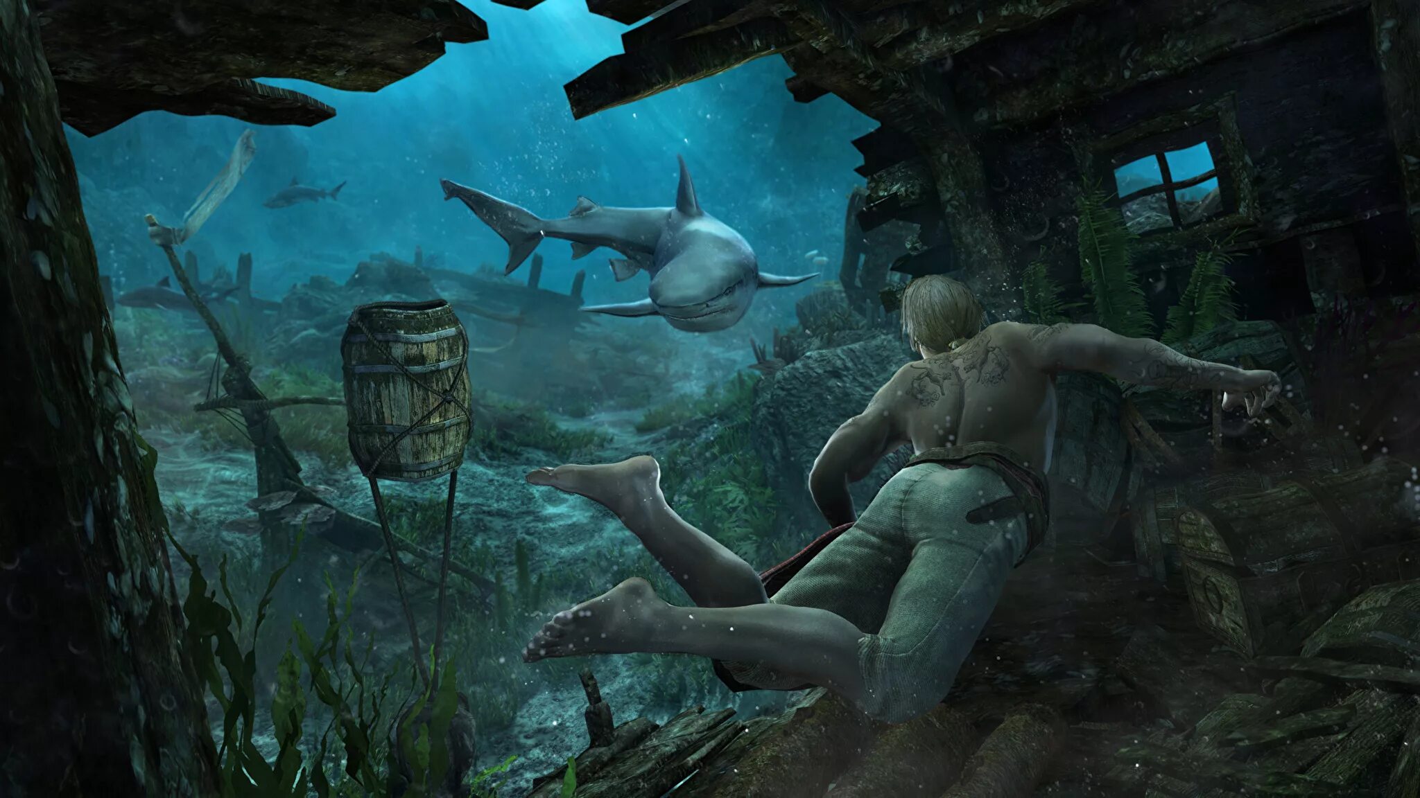 Игра где вода. Ассасин крид 4 подводный мир. ассасин крид 4 арт под водой. assassin&#039;s creed iv black flag. assassin’s creed (игра).