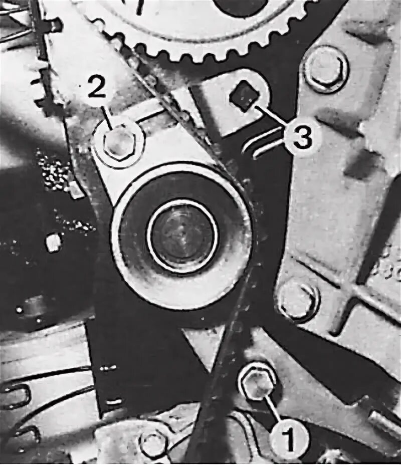 Installation of a gear belt of a drive of a camshaft (Peugeot 405, 1987-1997) - 