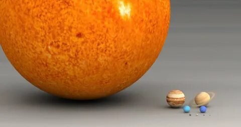 Солнце и земля размеры сравнить