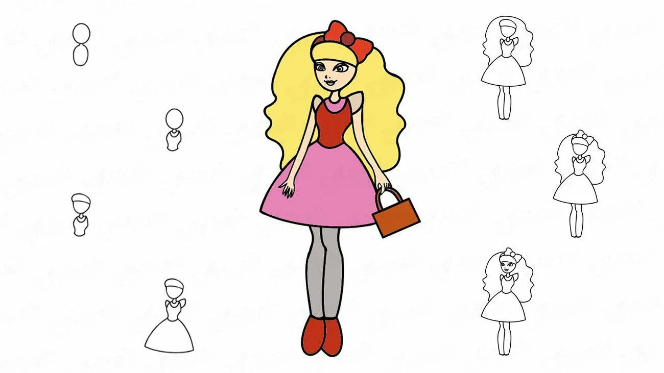 Рисунок девочки карандашом для детей. Рисовать куклу. Куклы для срисовки. Покажи как рисовать куклы. Покажи как рисовать куклы.