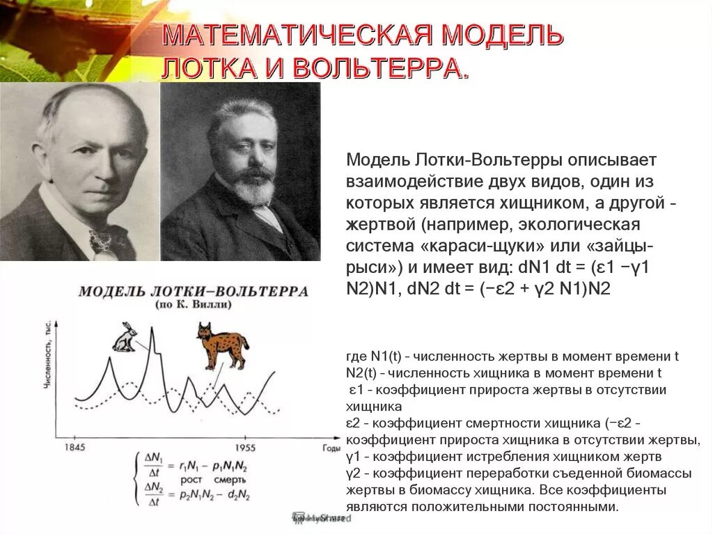 Математической моделью является