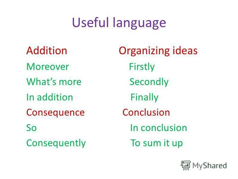 Useful language. Useful language