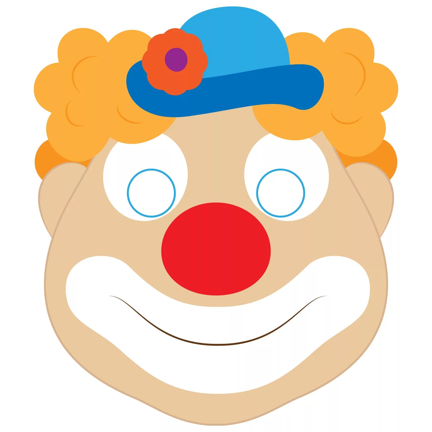 Смешные маски на 1 апреля. Маски клоуна для детей. Маска веселого клоуна. Мордочка клоуна. Аппликация "клоун".