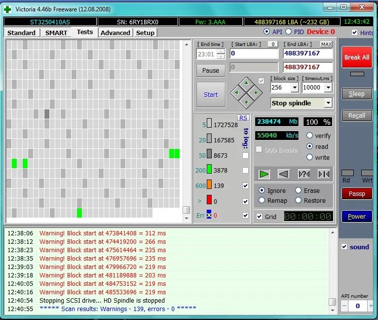 Warning block start at ms. Warning block start at ms. St1000dm003-1ch162 тест victoria. 220 disk shift. Victoria (программа).
