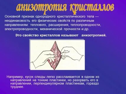 Анизотропия обладают