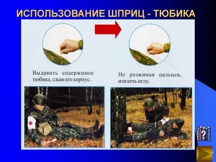 Применение шприц тюбика