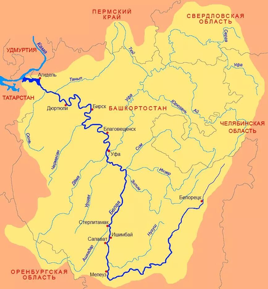 Река урал на карте россии исток. Исток реки белая Башкирия на карте. Река белая Башкирия на карте. Река белая на карте Башкортостана. Бассейн реки белая Башкортостана на карте.