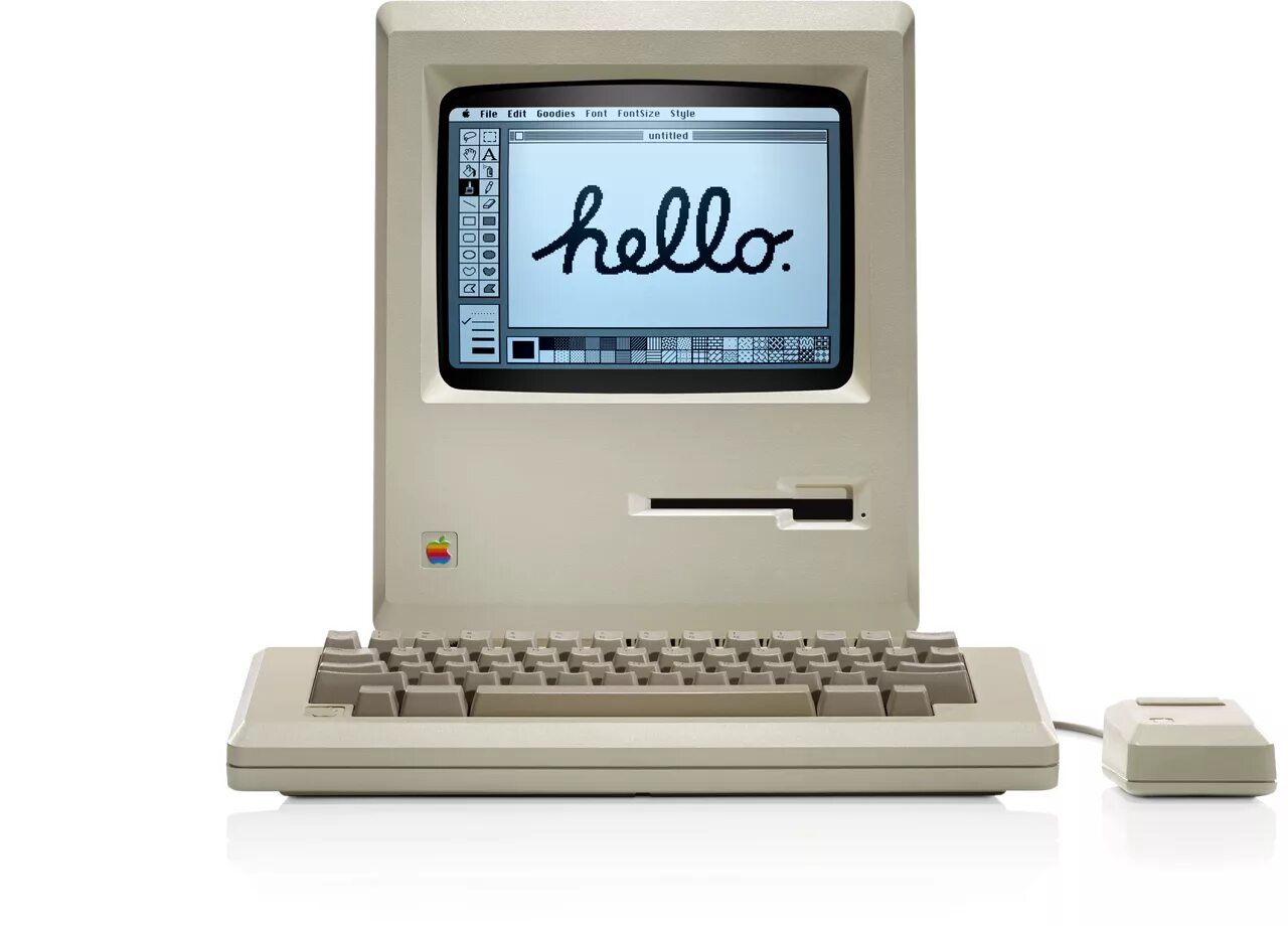 старый макинтош. компьютер apple macintosh (1984). первый компьютер эппл макинтош. компьютер apple macintosh (1984). эппл макинтош 1984.