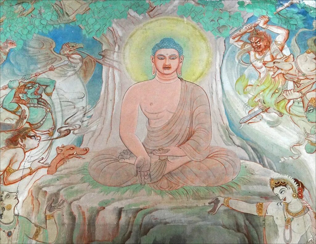 Проповедь будды. Будда Шакьямуни Сарнатх. Будда Шакьямуни фреска. Первая проповедь Будды. Будда проповедует.