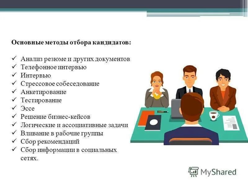 Прием кадров. Методы оценки кандидата на собеседовании. Метод отбора персонала. Методы отбора кандидатов. Методы оценки кандидатов на должность.