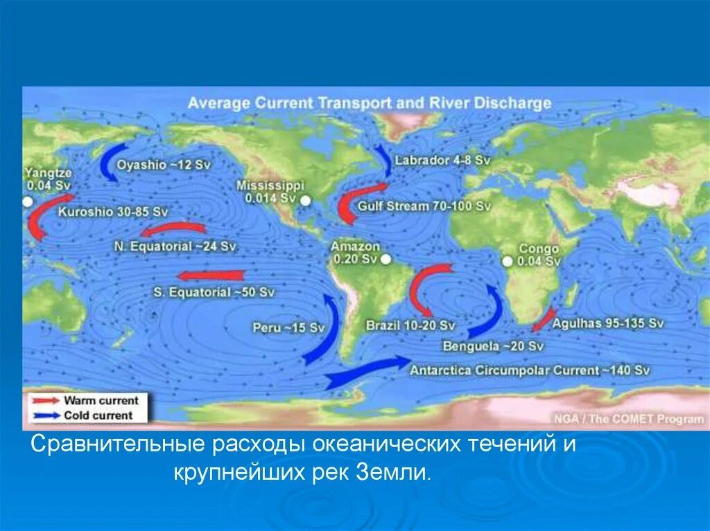 Океанические течения. Климатические течения. Климатические течения на карте. Изменение течений в океане. Причины изменений течений
