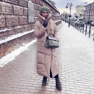 Образы с длинным пуховиком