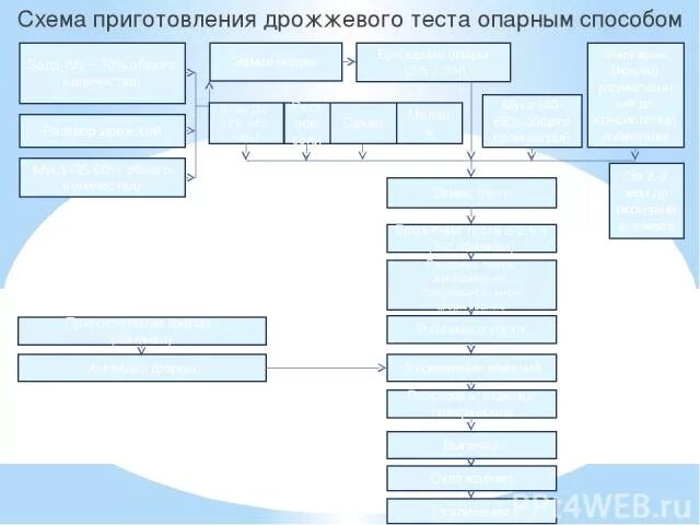 Технологическая схема приготовления дрожжевого теста опарным способом Презентация по технологии "Приготовление хлебобулочных, мучных кондитерских изде