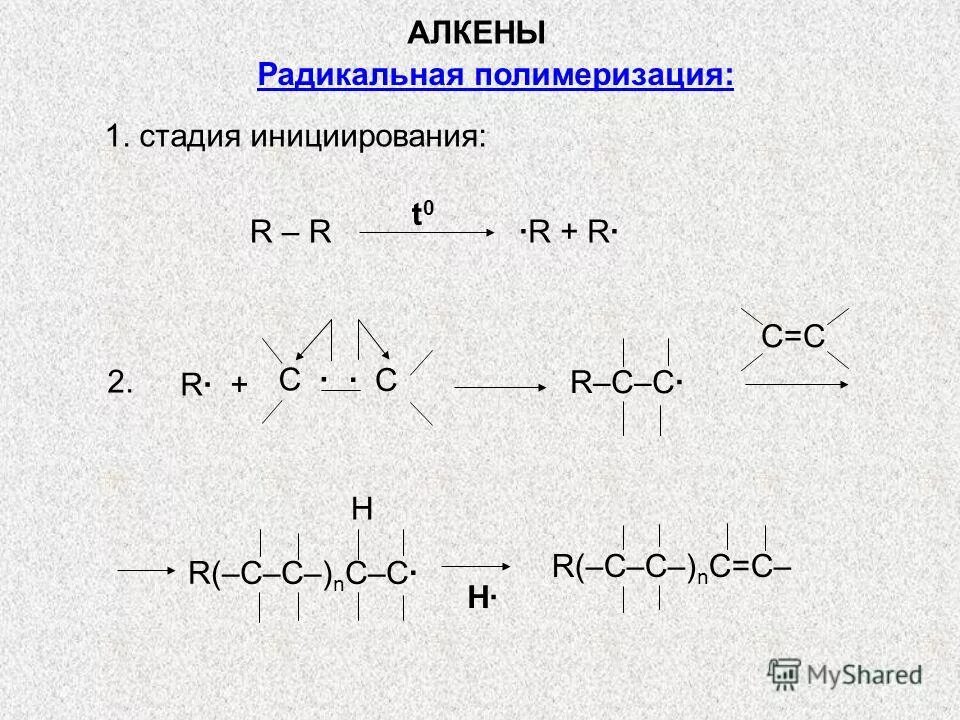 механизм полимеризации цепной механизм. реакции передачи цепи на мономер. радикальная полимеризация механизм. радикальная полимеризация стирола механизм. радикальная полимеризация механизм.