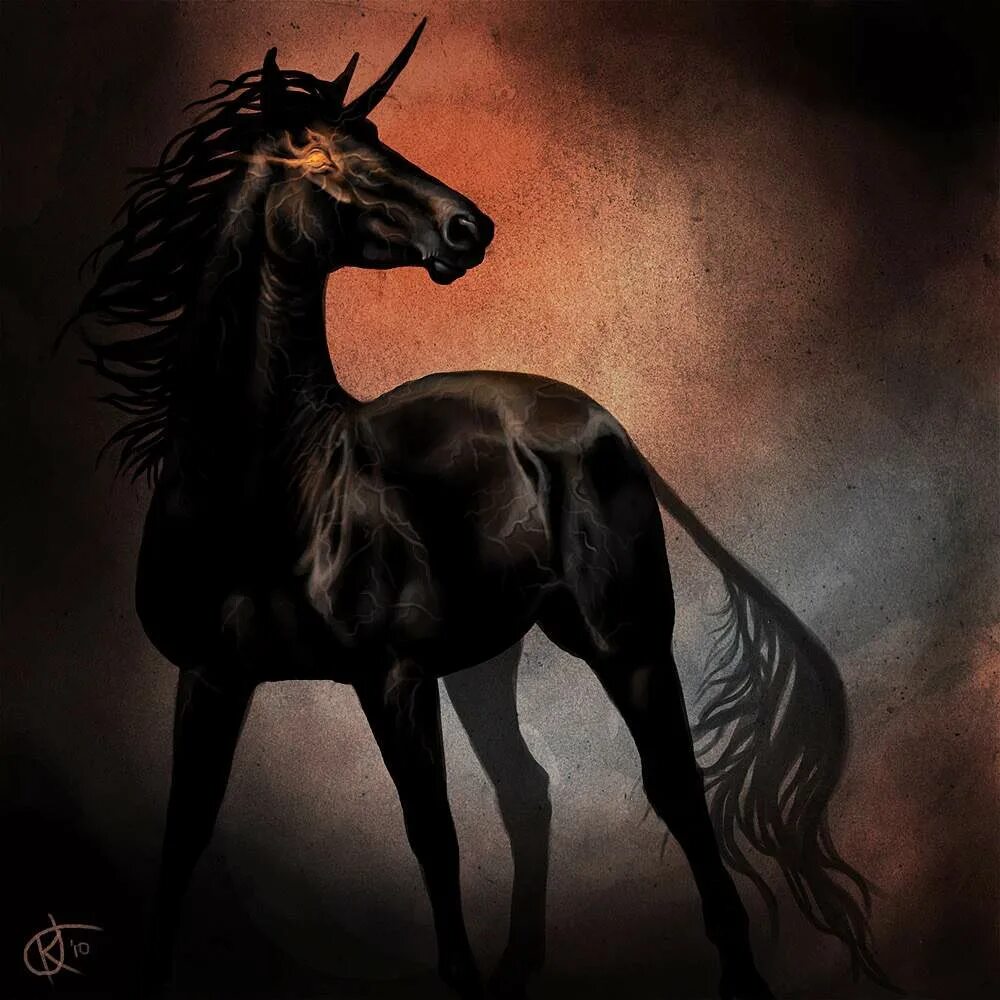 Зла лошадь. Гуррия мифическая лошадь. Лошади фэнтези. Блэк юникорн. Келпи демон.