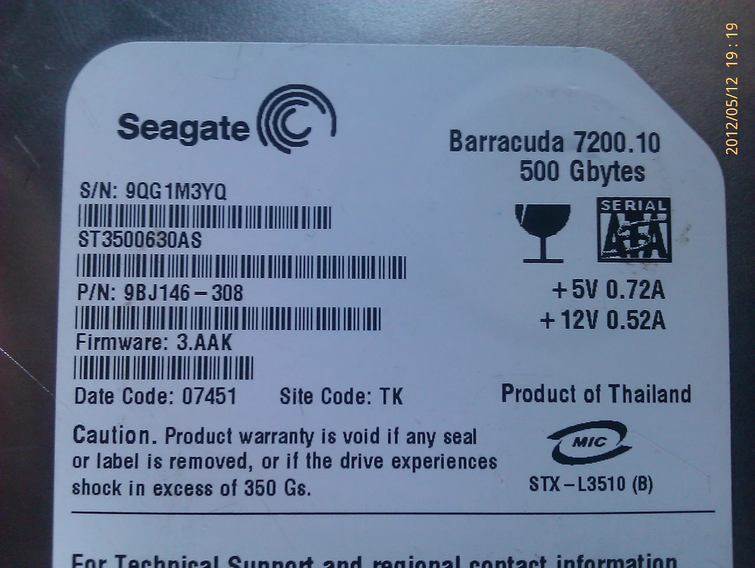 Seagate date code. Seagate date code