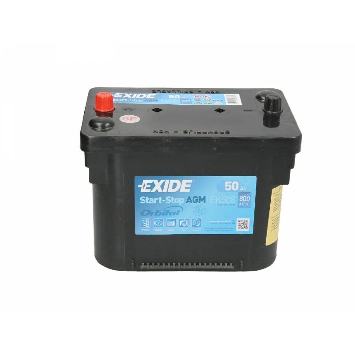 Аккумулятор agm 50. Аккумулятор exide ek508.