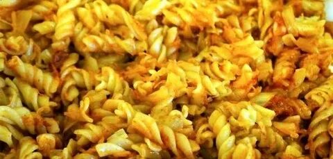 Макароны с мясом луком морковью