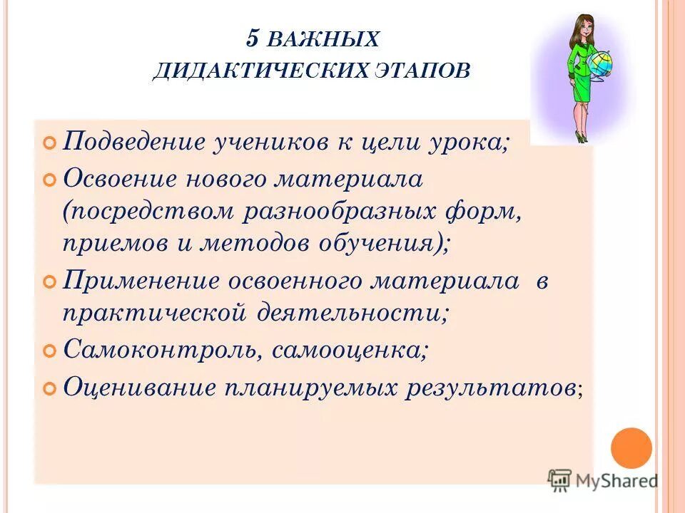 этапы дидактических