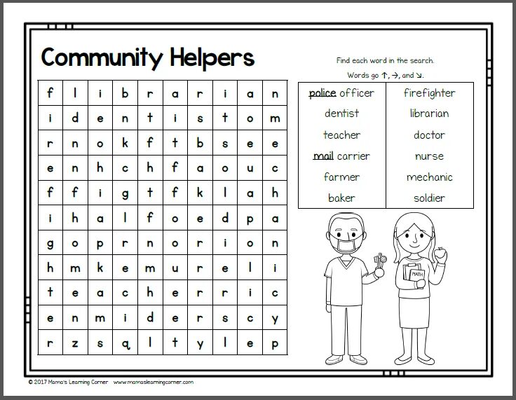 Find the different word. Occupation wordsearch. community helpers word search. wordsearch for 10 graders. words helpers.