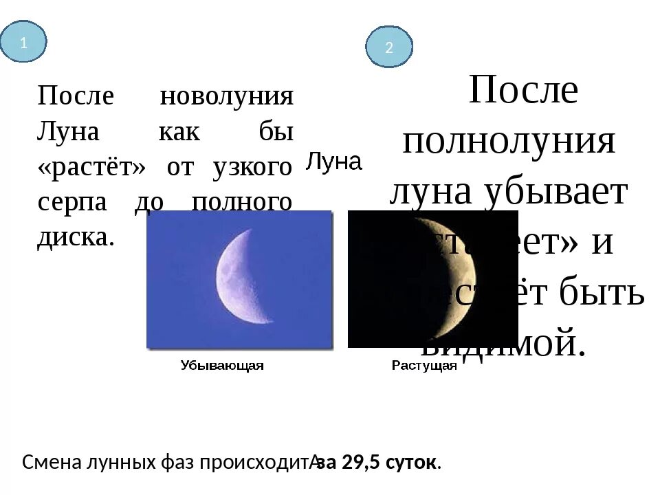 Растущая и убывающая Луна. Как понять на убывающую луну. Как определить растущую луну. Луна растет и убывает.