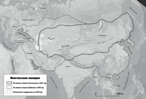 Карта монгольской империи