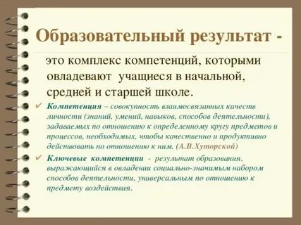 Образовательные результаты обучающихся виды образовательных