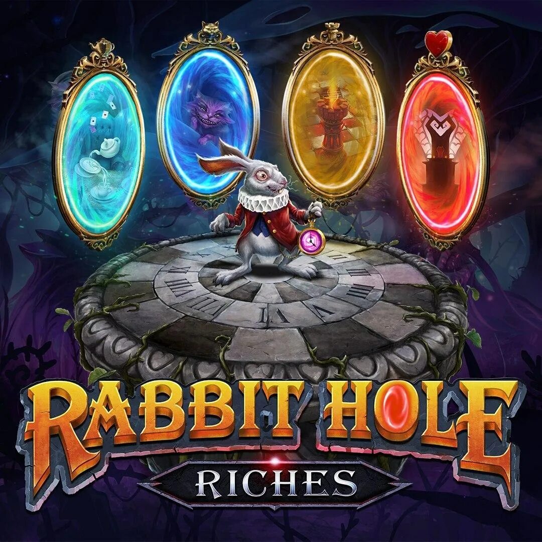 Rabbit hole слот. Rabbit hole Riches слот. Rabbit hole Riches провайдер. Слот казино Чеширский кот. Ребит холе