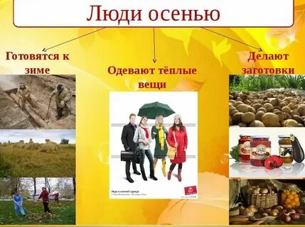 Прогулка труд людей осенью