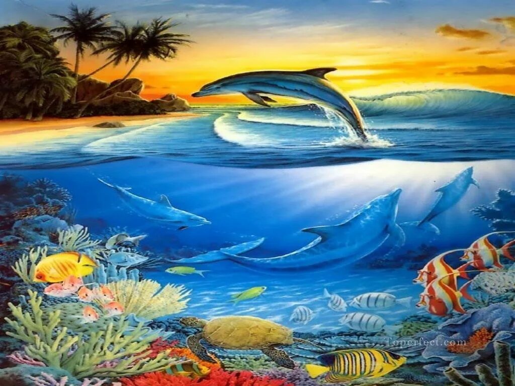 Выполнить рисунок показывающий удивительную красоту моря. Море рисунок. Изо красота моря. Красота моря рисунок. Дельфины в океане.