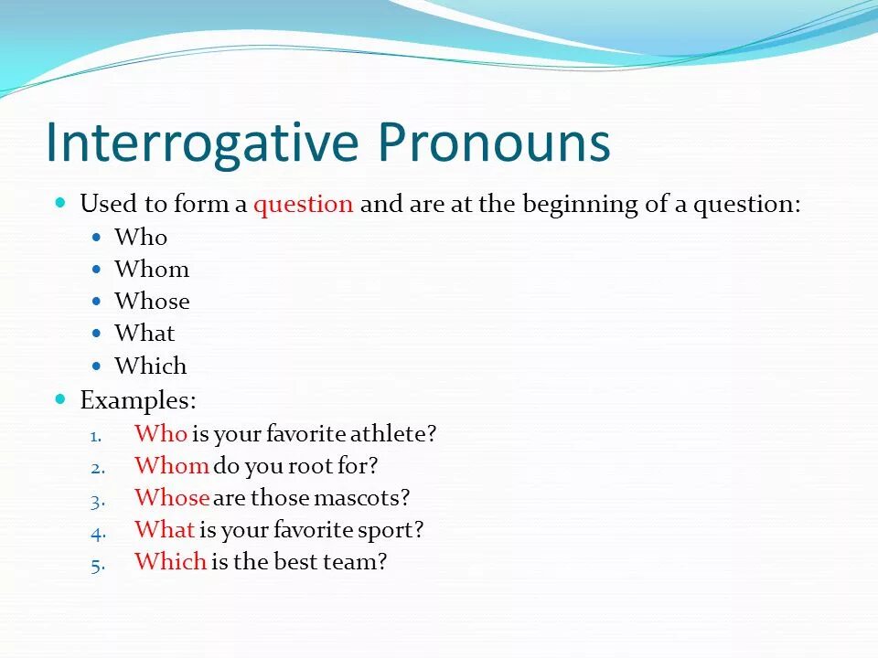 Write interrogative sentences. Interrogative pronouns. Местоимения interrogative. Interrogative pronouns примеры. Interrogative pronoun предложения.