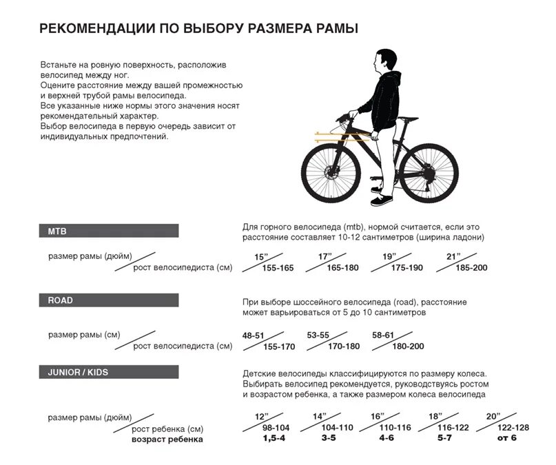 Рост 170 рама велосипеда