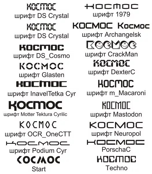 Шрифты. Кириллические шрифты для логотипов. Дизайнерские шрифты. Космический шрифт.