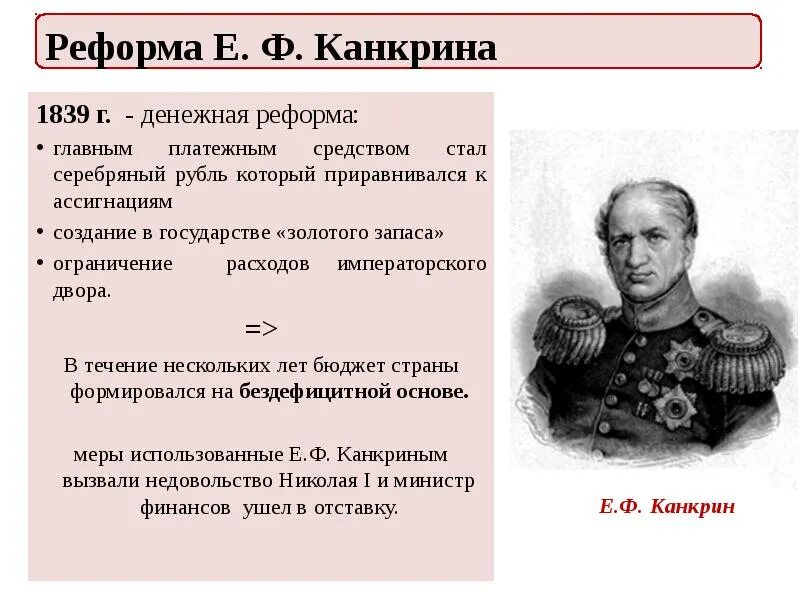 Главная идея финансовой реформы канкрина. Денежная реформа Канкрина 1839-1843. Реформа Канкрина 1839-1843 последствия. Денежная реформа Канкрина при Николае 1. Реформа Канкрина при Николае 1 таблица.